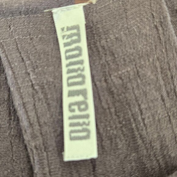 Monoreno Gray Lagenlook Embroidered Dress 3/4 Sleeves & Split Back Detail Medium - Picture 12 of 13